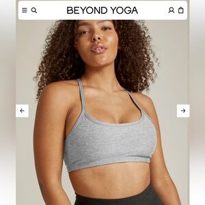 Beyond Yoga Spacedye Slim Racerback Bra in Silver Mist